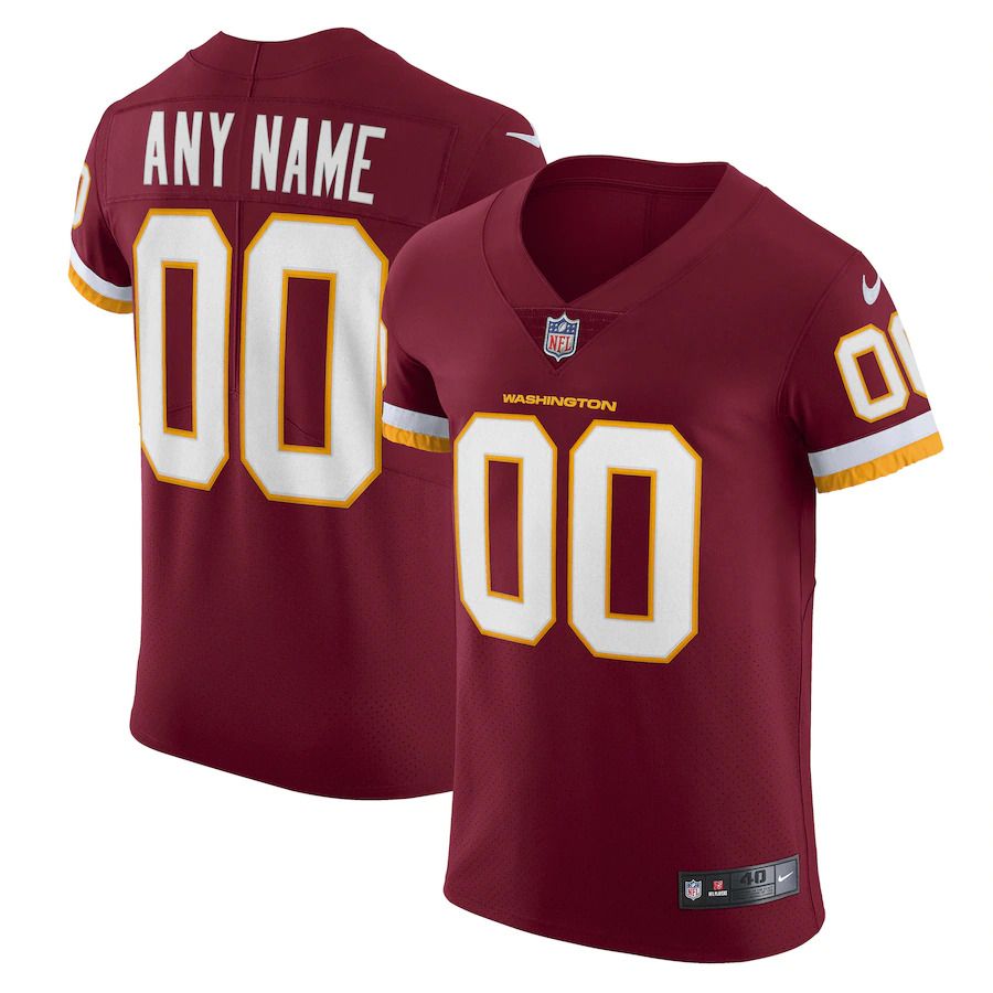 Men Washington Redskins Nike Burgundy Vapor Elite Custom NFL Jersey